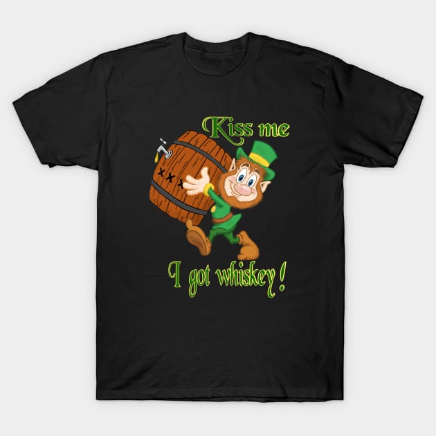 Leprechaun drinking T-Shirt by mpcartoons